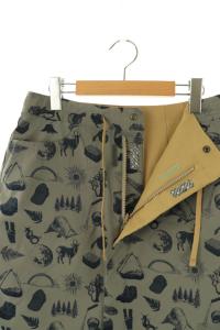 MARMOT リバーシブル ラップスカート フレア ひざ丈 M 茶 ブラウン グレー /AT OS