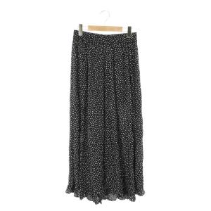 HPS復刻 FLORET HEM FRILL SK スカート ギャザー マキシ ロング FO 紺 ネイビー