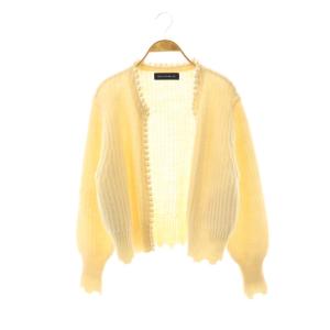 MB214-8027 パールカーディガン ニット 00 イエローベージュ