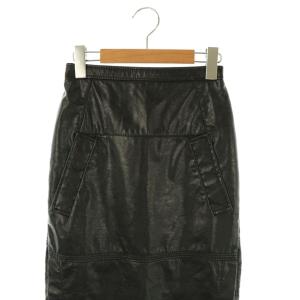 N°21 フェイクレザースカート 36 ブラック /DO OS