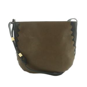 マレッツォ 2way ショルダーバッグ ハンドバッグ レザー バイカラー 茶 黒 /MI OS