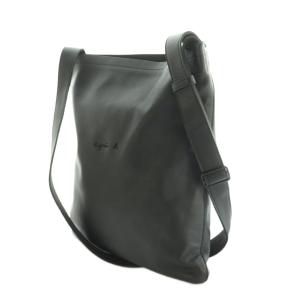 agnes b. PETER ショルダーバッグ ワンショルダー レザー 牛革 黒 /MI OS