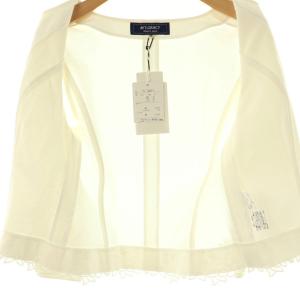 M'S GRACY 裾レース ジップジャケット ノーカラー 38 白 /CX OS