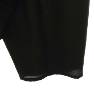 ENFOLD TROUSERS PEジョーゼット ギャザー リラックス ゴムワイド トラウザーパンツ 36 ブラック