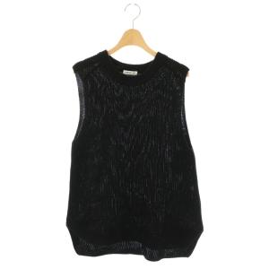 24SS Polite ニット ベスト プルオーバー ブラック /DF OS