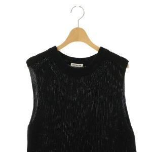 EVERYDAY I LIKE 24SS Polite ニット ベスト プルオーバー ブラック /DF OS
