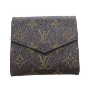 LOUIS VUITTON モノグラム ポルト モネ ビエ カルト クレディ 財布 三つ折り 茶 ブラウン M61660 /SR OH