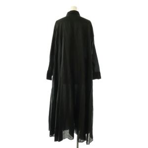 R＆D.M.Co- シルク混 シャツワンピース ブラック