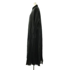 R＆D.M.Co- シルク混 シャツワンピース ブラック