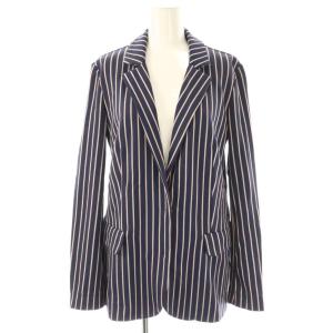MAX&CO. ストライプ ジャケット パンツ セットアップ テーラード M 紺 ピンク /CX OS