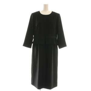 NINA RICCI セットアップ ペプラムワンピース ジャケット 11AR ブラック /DO OS