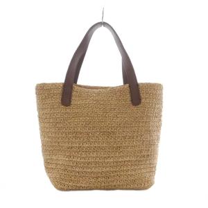 HELEN KAMINSKI トートバッグ ハンド ラフィア レザー 本革 ベージュ ブラウン /RI OS