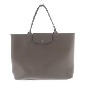 ルプリアージュ シティ L レザー トートバッグ ハンドバッグ ロゴ グレージュ /SR SH