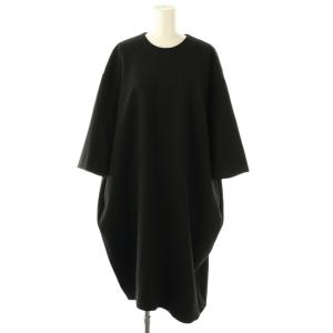 ダブルクロスコクーンドレスワンピース 36 ブラック /DO OS