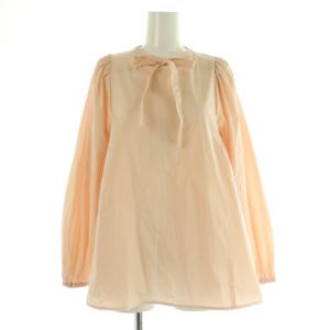 サイドギャザーブラウス 長袖 プルオーバー フレア ボリュームスリーブ 36 ピンク /MY OS