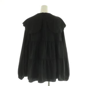 yori スカラップロングスリーブブラウス 長袖 プルオーバー F ブラック /MY OS