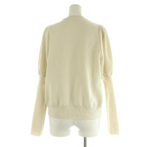 yori ウールパフスリーブニット セーター 長袖 クルーネック 36 オフホワイト /MY OS