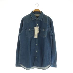 デニムシャツ ウェスタンシャツ 長袖 ストレッチ 5 ブルー /MY OS