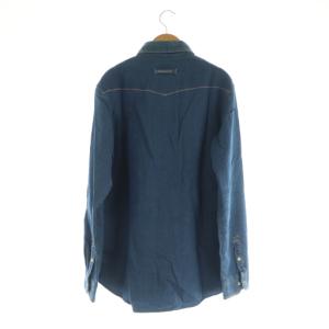 PEARLY GATES デニムシャツ ウェスタンシャツ 長袖 ストレッチ 5 ブルー /MY OS