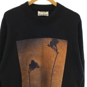 Acne Studios プリント スウェット トレーナー S 黒 ブラック /AT OS