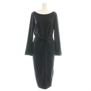 長袖ワンピース ボーダー ロング 1 ブラック /HK OS