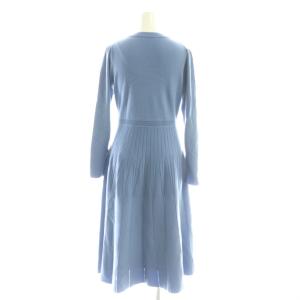 ANAYI 24SS アイレットスムース ワンピース ニット ロング 36 ブルー /HK OS