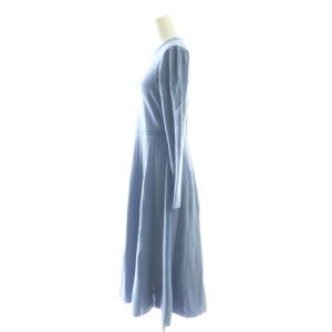 ANAYI 24SS アイレットスムース ワンピース ニット ロング 36 ブルー /HK OS