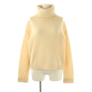 カシミヤ混タートルネックニット セーター 長袖 38 オフホワイト /HK OS
