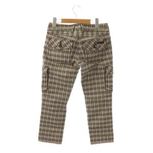 BURBERRY BLUE LABEL チェック カーゴパンツ クロップド 38 グレー /DF OS