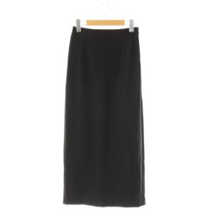 24SS ラメジャージーナロースカート タイトスカート ロング M ブラック /DF OS