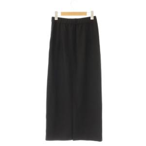 PLST 24SS ラメジャージーナロースカート タイトスカート ロング M ブラック /DF OS