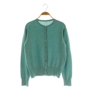 カシミヤ カーディガン ニット 長袖 クルーネック F グリーン /MY OS