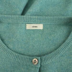 IENA カシミヤ カーディガン ニット 長袖 クルーネック F グリーン /MY OS