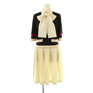 シェリーライン フェイクパール ワンピース ブラック オフホワイト 467508