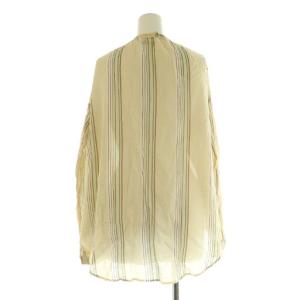 NE QUITTEZ PAS! COTTON VOILE STRIPE GATHER BLOUSE ギャザーブラウス 長袖 ストライプ