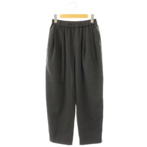 ツイル タック ボリューム パンツ テーパード イージー S ダークグレー /DF OS