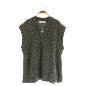 Vネック ニットベスト プルオーバー 36 グレー /MY OS