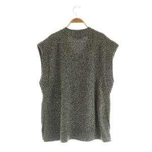 LE CIEL BLEU Vネック ニットベスト プルオーバー 36 グレー /MY OS