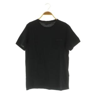 LOGO POCKET Tシャツ 半袖 クルーネック コットン XS ブラック /MY OS