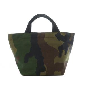 ナイロン舟型トートバッグ ハンド 迷彩柄 カモフラージュ マルチカラー 緑 ベージュ 茶色 ブラウン 黒