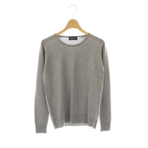 ウール クルーネックニット セーター 長袖 S グレー /AT OS