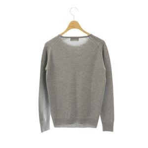 JOHN SMEDLEY ウール クルーネックニット セーター 長袖 S グレー /AT OS