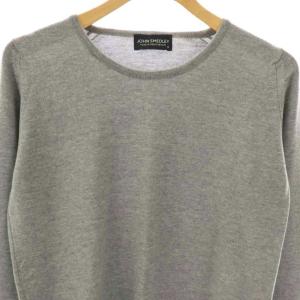 JOHN SMEDLEY ウール クルーネックニット セーター 長袖 S グレー /AT OS