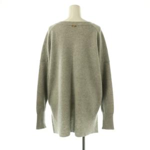 MUSE de Deuxieme Classe fluffy スムース クルーネック プルオーバー ニット セーター 長袖 ウール グレー /NR OS