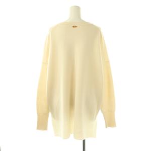 MUSE de Deuxieme Classe fluffy スムース クルーネック プルオーバー ニット セーター 長袖 ウール アイボリー /NR