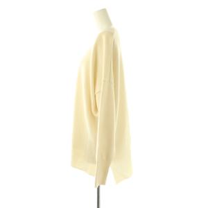 MUSE de Deuxieme Classe fluffy スムース クルーネック プルオーバー ニット セーター 長袖 ウール アイボリー /NR