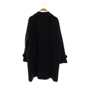 Framework 24AW ラムウールMIXシャルムバルカラーコート 38 ブラック