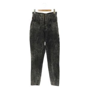 コルセットデニムパンツ テーパード 36 ブラック FU-F-PT004 /HK OS