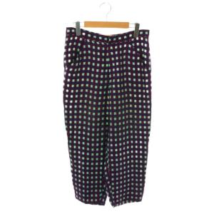 総柄パンツ テーパード 38 紫 パープル /AT OS