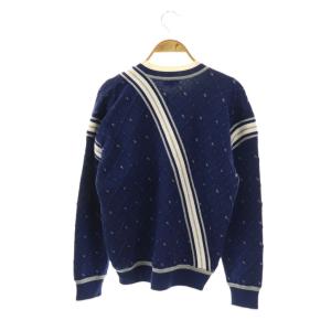 CHANEL エアライン ジャガードニットプルオーバー 38 ネイビー P54068K07043